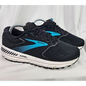 Women's Brooks Ariel '20 Running‎ Shoe, Black/Ebony/Blue, Sz 8.5 Wide Athleisure